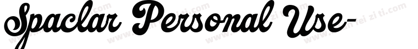 Spaclar Personal Use字体转换